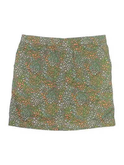 Pre-owned Lands' End Skort In Green