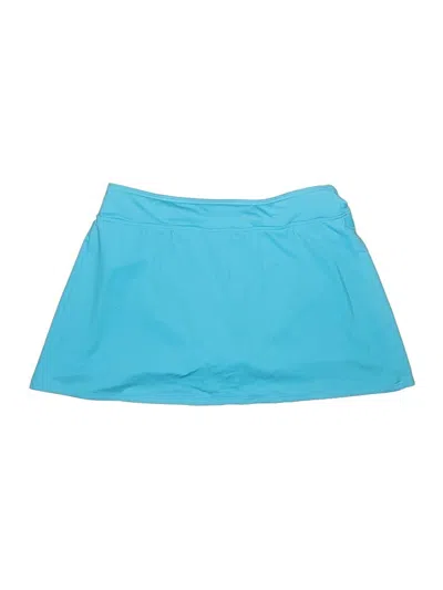 Pre-owned Lands' End Skort In Teal