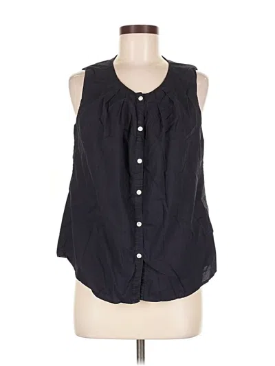 Pre-owned Lands' End Sleeveless Blouse In Black