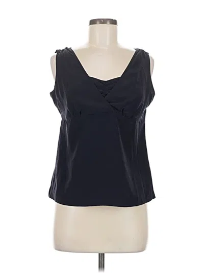 Pre-owned Lands' End Sleeveless Blouse In Black