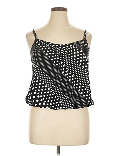 Pre-owned Lands' End Sleeveless Blouse In Black