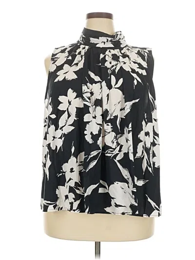 Pre-owned Lands' End Sleeveless Blouse In Black