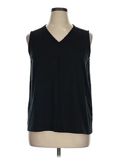 Pre-owned Lands' End Sleeveless Blouse In Black