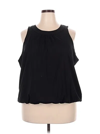 Pre-owned Lands' End Sleeveless Blouse In Black