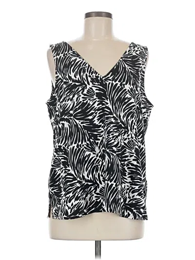 Pre-owned Lands' End Sleeveless Blouse In Black