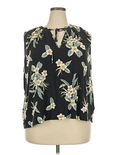 Pre-owned Lands' End Sleeveless Blouse In Black