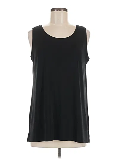Pre-owned Lands' End Sleeveless Blouse In Black