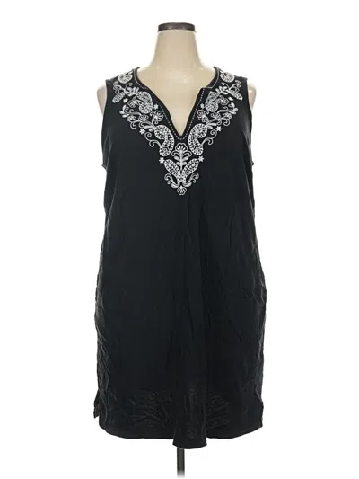 Pre-owned Lands' End Sleeveless Blouse In Black