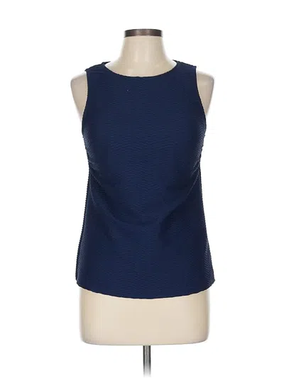 Pre-owned Lands' End Sleeveless Blouse In Blue