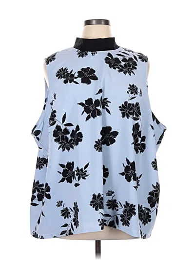 Pre-owned Lands' End Sleeveless Blouse In Blue