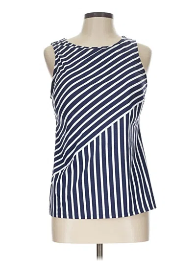 Pre-owned Lands' End Sleeveless Blouse In Blue
