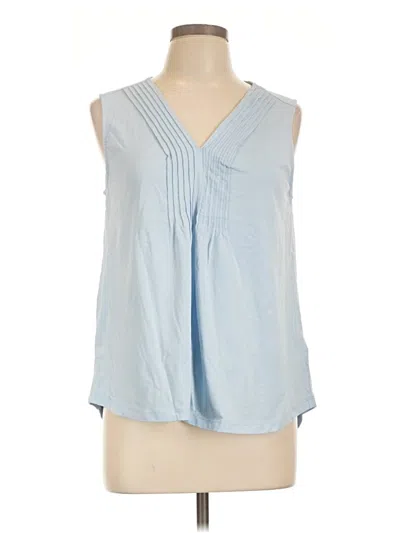 Lands' End Sleeveless Blouse In Blue