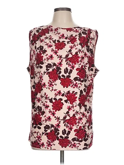 Pre-owned Lands' End Sleeveless Blouse In Burgundy