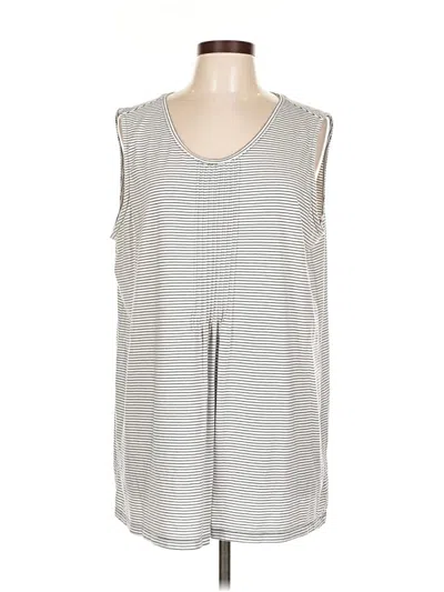 Pre-owned Lands' End Sleeveless Blouse In Gray