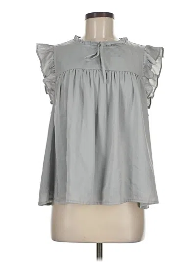 Pre-owned Lands' End Sleeveless Blouse In Gray