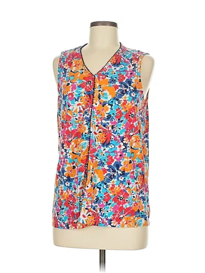 Pre-owned Lands' End Sleeveless Blouse In Orange
