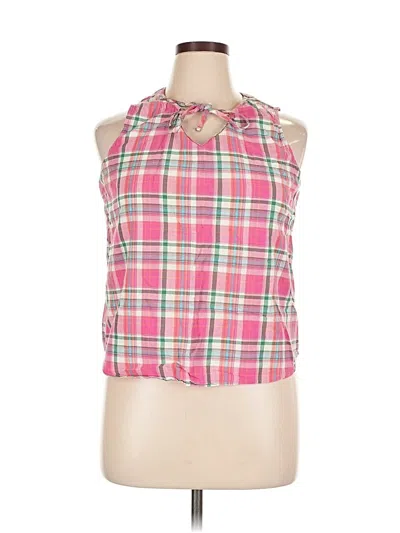 Pre-owned Lands' End Sleeveless Blouse In Pink