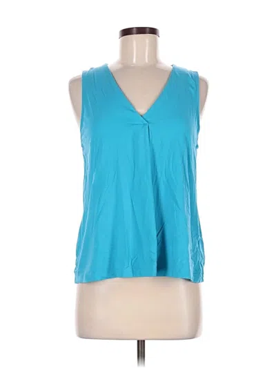 Pre-owned Lands' End Sleeveless Blouse In Teal