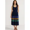 Lands' End Sleeveless Poplin Smocked Midi Dress