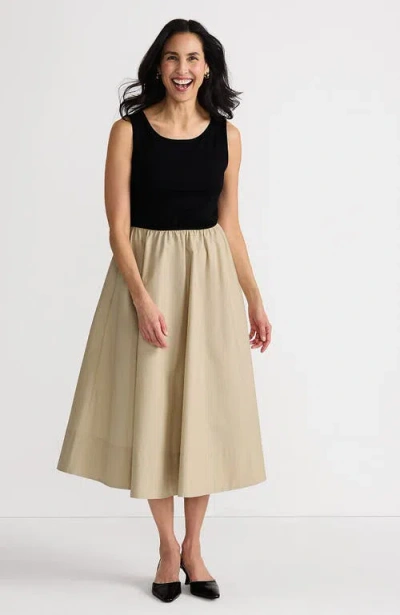 Lands' End Sleeveless Solution Duet Dress In Black