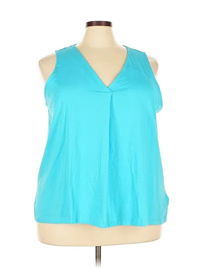 Pre-owned Lands' End Sleeveless T-shirt In Blue