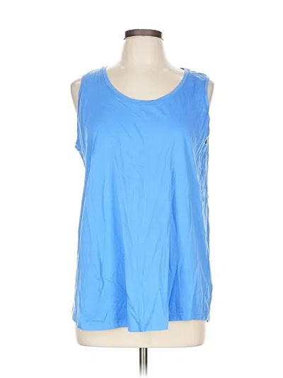 Pre-owned Lands' End Sleeveless T-shirt In Blue