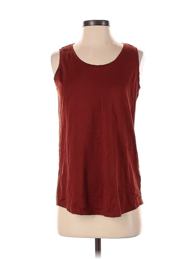Pre-owned Lands' End Sleeveless T-shirt In Burgundy