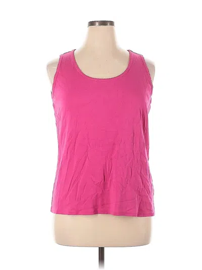 Pre-owned Lands' End Sleeveless T-shirt In Pink