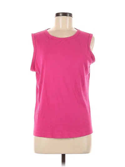 Pre-owned Lands' End Sleeveless T-shirt In Pink