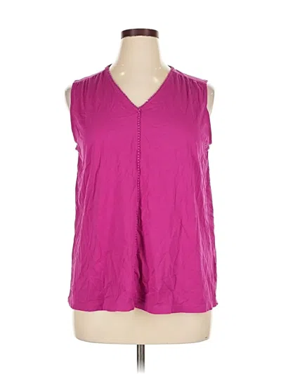 Pre-owned Lands' End Sleeveless T-shirt In Pink