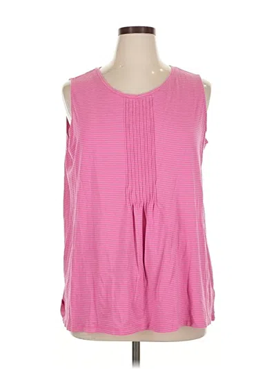 Pre-owned Lands' End Sleeveless T-shirt In Pink