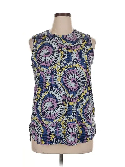 Pre-owned Lands' End Sleeveless T-shirt In Purple