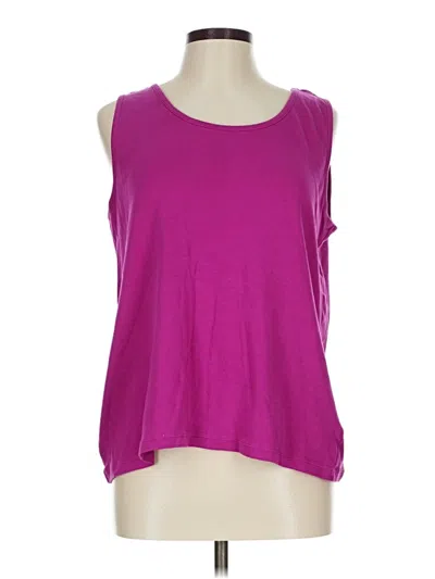 Pre-owned Lands' End Sleeveless T-shirt In Purple