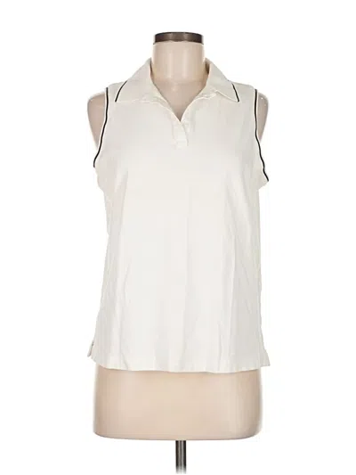 Pre-owned Lands' End Sleeveless T-shirt In White