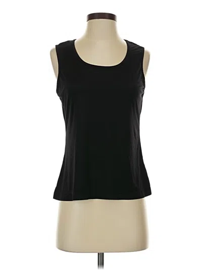 Pre-owned Lands' End Sleeveless Top Black Scoop Neck Tops