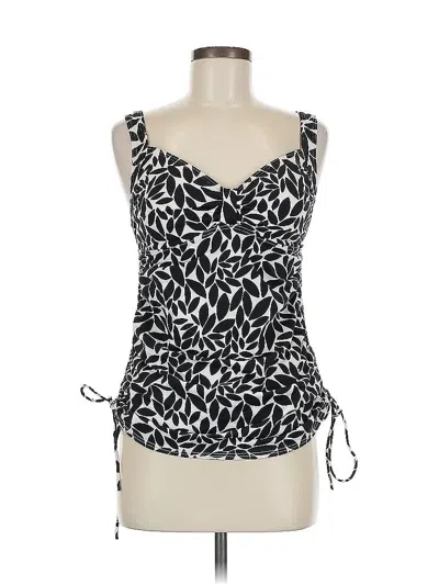 Pre-owned Lands' End Sleeveless Top Black Sweetheart Neckline Tops