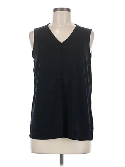 Pre-owned Lands' End Sleeveless Top Black V-neck Tops