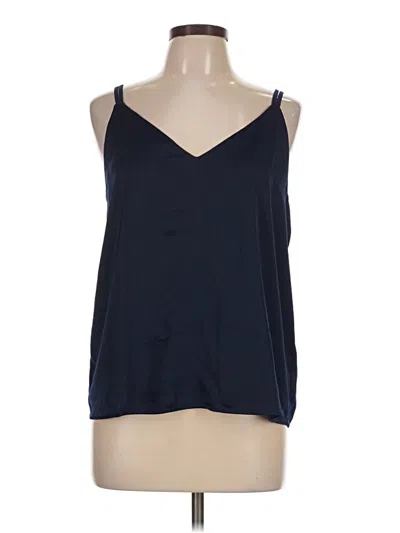 Pre-owned Lands' End Sleeveless Top Blue Halter Neckline Tops