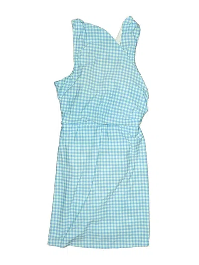 Pre-owned Lands' End Sleeveless Top Blue One Shoulder Neckline Tops