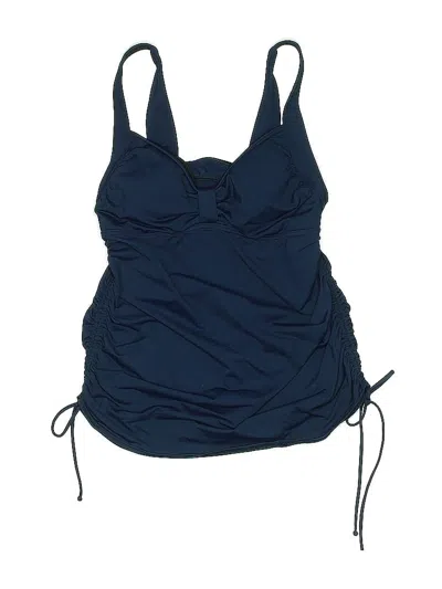Pre-owned Lands' End Sleeveless Top Blue Strapless Neckline Tops
