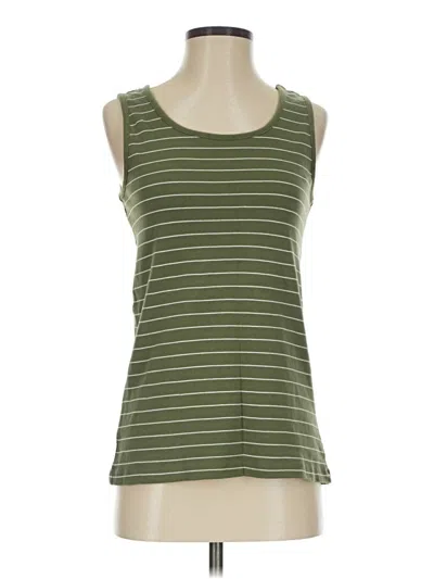 Pre-owned Lands' End Sleeveless Top Green Scoop Neck Tops