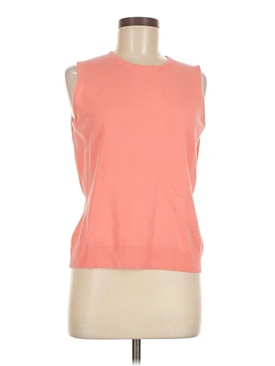 Pre-owned Lands' End Sleeveless Top Orange Boatneck Tops