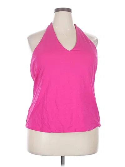 Pre-owned Lands' End Sleeveless Top Pink Halter Neckline Tops