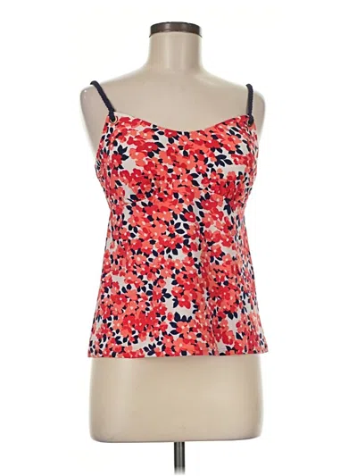 Pre-owned Lands' End Sleeveless Top Red Sweetheart Neckline Tops