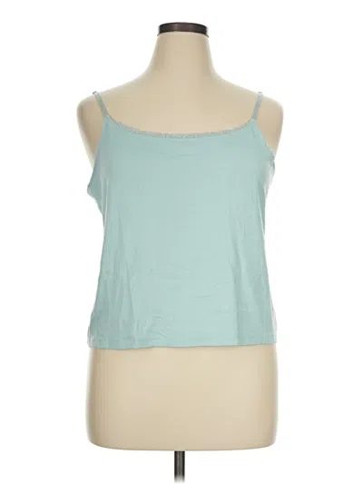 Pre-owned Lands' End Sleeveless Top Teal Scoop Neck Tops
