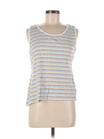 Pre-owned Lands' End Sleeveless Top White Scoop Neck Tops