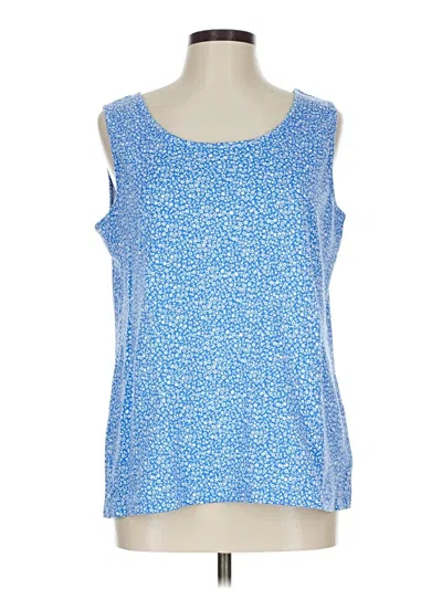 Pre-owned Lands' End Sleeveless T-shirt In Blue