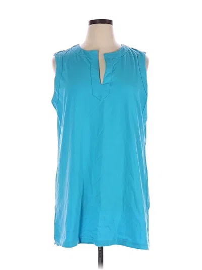 Pre-owned Lands' End Sleeveless T-shirt In Blue