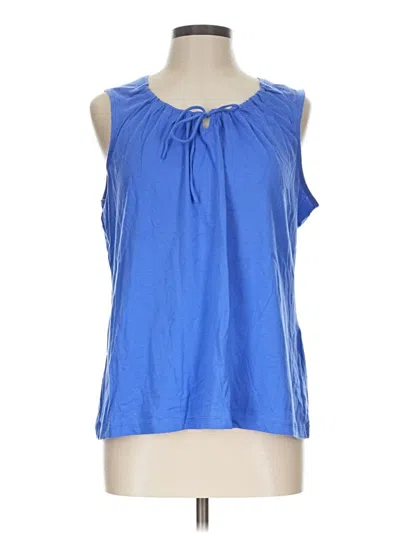 Pre-owned Lands' End Sleeveless T-shirt In Blue