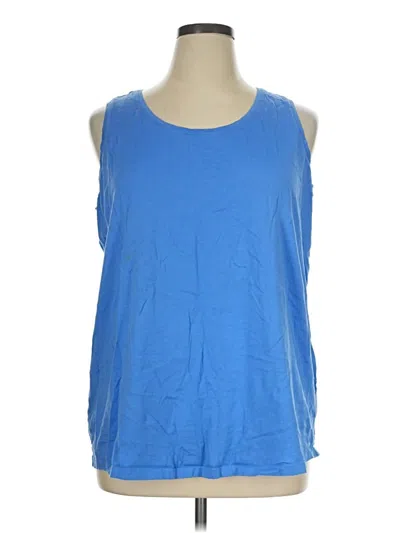 Pre-owned Lands' End Sleeveless T-shirt In Blue